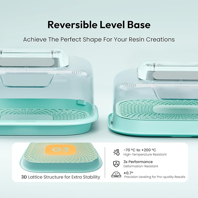 Resiners Resin Curing Machine G3 with UV Resin Light, 2H/1Min Fast Curing, Silicone Mat Included, Deformation-Resistant Reversible Base, Resin Dryer for Epoxy Mold Casting, Jewelry Making, DIY Decor