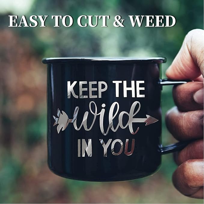 Lya Vinyl Metallic Brushed Silver Permanent Vinyl Roll, 12'' x 12FT, for Home Decor, Party Decoration, Mug, Window, Durable, Waterproof, Indoor and Outdoor Use