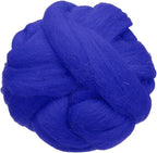 uxcell 3.53oz Wool Roving Yarn, Needle Felting Wool Fiber DIY Craft Needle Wet Felting Supplies for Blending Weaving Handcrafts, Blue Lotus