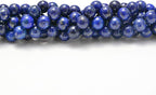 NCB 200pcs 6mm Lapis Lazuli Loose Beads for Jewelry Making, Natural Semi Precious Beads Round Smooth Gemstones Spacer Beads Charms for Necklaces Bracelets (Lapis Lazuli, 6mm 200Beads)