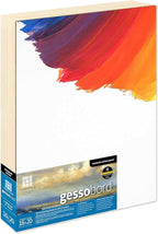 Ampersand Art Supply Gesso Wood Painting Panel: Museum Series Gessobord, 16" x 20", 2" Cradled Profile