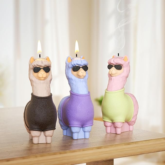 Alpaca Mold - Resin Casting & Candle Making Molds - Silicone 3D Animal Molds for Home Decor