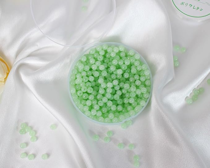 600pcs 6MM Mint Glass Beads Handcrafted Round Lampwork Smooth Loose Bracelet Beads for DIY Jewelry Making