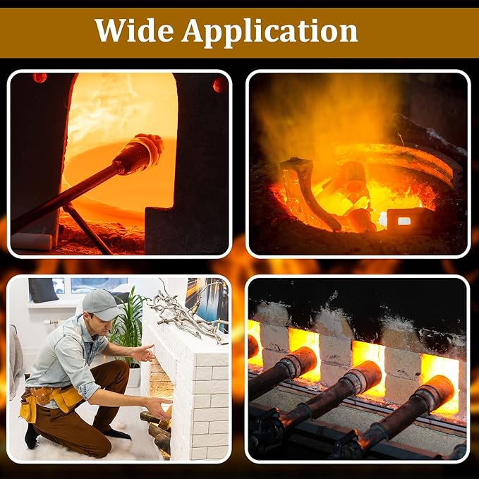 Amylove 2 Pcs Ceramic Fiber Insulation Blanket 48 x 16 x 1 Inch High Density Heat 2600f High Temperature Insulation for Stoves, Kilns, Forges, Fire Bricks, Boilers, Pizza Ovens