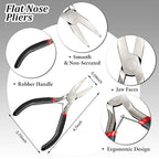 10 Pieces Metal DIY Model Tool Sets Tab Edge Cylinder Cone Shape Bending Assist Tools and Nozzle Pliers Flat Nose Pliers Needle Nose for 3D Metal Jigsaw Puzzles Assembly