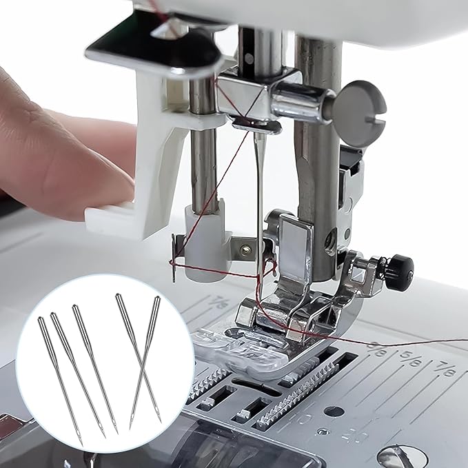 100 Pcs Universal Size 90/14 Sewing Machine Needles, Heavy Duty Sewing Machine Needles for Embroidery Leather Jeans, Compatible with Kind of Home Sewing Machine