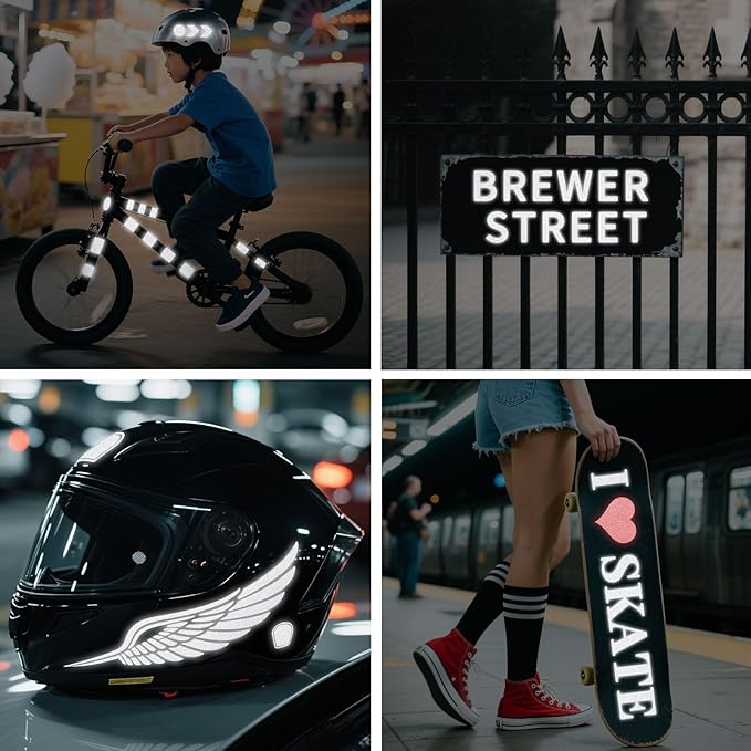 TECKWRAP White Reflective Chrome Adhesive Vinyl Flashlight Sensitive Vinyl for Crafts, Decals, Bikes, Motorcycles, Helmets, Mailbox, Reflective Tape, 1ftx5ft, White