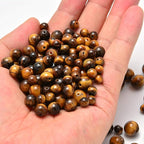 NCB 200pcs 6mm Yellow Tiger's Eye Loose Beads for Jewelry Making, Natural Semi Precious Beads Round Smooth Gemstones Spacer Beads Charms for Necklaces Bracelets (Yellow Tiger's Eye, 6mm 200Beads)