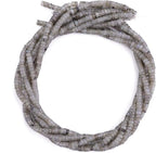 Natural Spectrolite Spacer Beads Caps Loose Semi Gemstone for Beading Jewelry Making 4mmx2mm 38cm