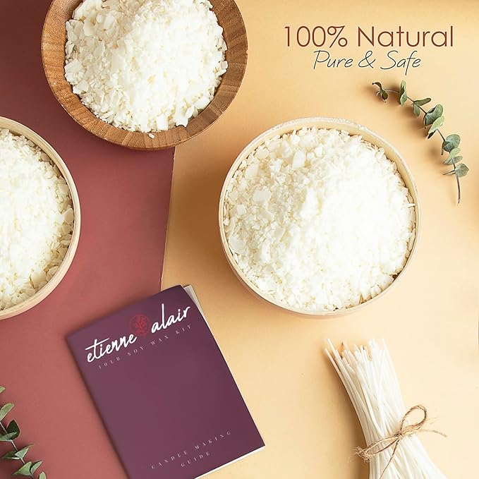 Organic Soy Candle Wax for Candle Making, 30 lbs Natural Candles Making Supplies, Beeswax-Free, Paraffin-Free, Pure Soy Wax Flakes Perfect for Candles, Tealights and Melts