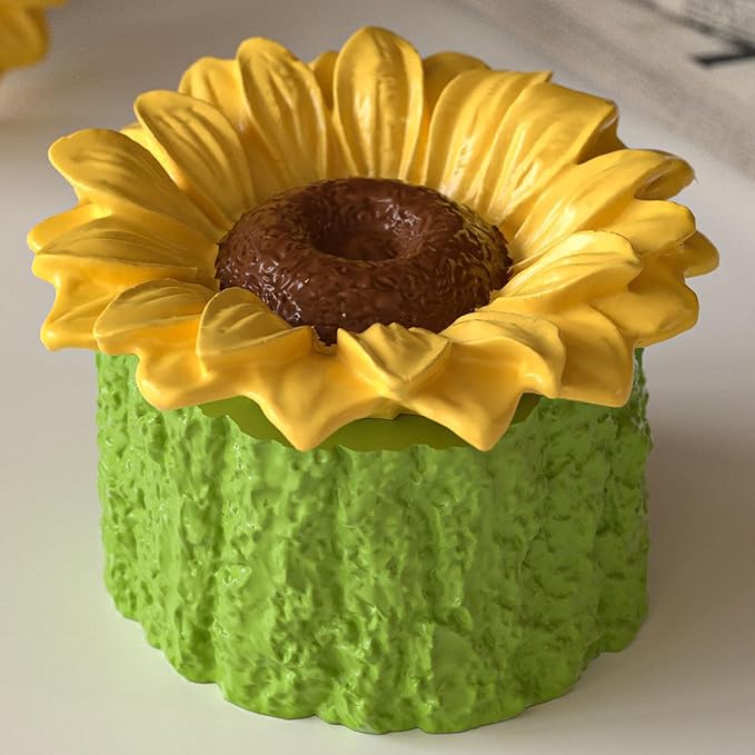 Sunflower Box Cylinder Candle & Resin Mold - Resin Casting Silicone Molds for Home Decor & Candle Making Wave Spiral Mold