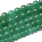 72PCS 10MM Natural Green Aventurine Beads Natural Gemstone Crystal Energy Stone Beads for Jewelry Making DIY Bracelet Necklace 2 Strand 32"