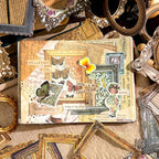 30Pcs Vintage Scrapbook Paper Photo Frame for Scrapbooking Junk Journal Collage Diary Embellishment DIY Photo Album DIY Craft Decoration, 10 Patterns (YSDC3)