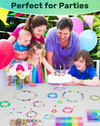 Taybonds Friendship Bracelet Making Kit for Beginners, 3 Boxes Jewelry Making Kit with Polymer Clay Charms, Clay, Pony, Letter Beads, Pearls, Unicorn Mermaid Rainbow Pendants, Gift Party