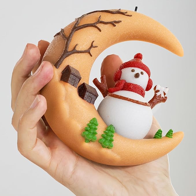 Moon Molds Moon Snowman Resin Mold - Resin Casting Silicone Molds for Home Decor & Candle Making Wave Spiral Mold