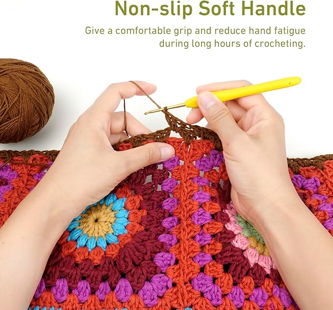 1.75mm Crochet Hook, Small Size 1.75 mm Ergonomic Crochet Hooks for Beginner, Comfort for Arthritic, 1 Pack