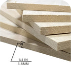 6 Pieces Veneered MDF Double Sided Paulownia Wood,MDF Core,6.4mm 1/4th Inch, 7" x11" Rectangle Slice, Unfinished Wooden Canvas Boards Signs for Crafts