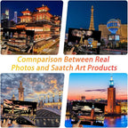 Scratch Art Book for Adults,Scratch Painting Foil for Adults，Scratch and Sketch City Landmarks Books,Colorful City Series Scratch Art 12 Pas by Iskueal(Timbuktu Parliament and City Center)