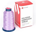 Richword Selected Purple Embroidery Thread 4000M(4374Y) 40WT Polyester Thread 100 Colors Selected for Commercial Multi Needles and Single Needle Embroidery Machine 0270
