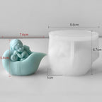 Baby Angel Molds Sleep Angel Resin Mold - Resin Casting Silicone Molds for Home Decor & Candle Making Wave Spiral Mold