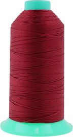 Mandala Crafts Bonded Nylon Thread Maroon Heavy Duty Sewing Threads - 415 YDs Size 346 210D T350 Tex 350 Thread for Leather Jeans Weaving Outdoor Marine Upholstery Threads