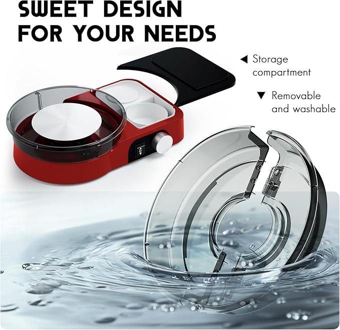 Pottery Wheel for Kids and Beginners - Complete Pottery Set with 6" Turntable with Two-Way Rotation, 2.2lb Clay, Art Supplies Sculpting Tools, Craft Gifts for Teens Kids Adults (Red)