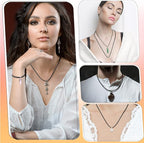 Tudomro 100 Pieces 20 Inch Waxed Leather Necklace Cord Bulk with Clasp Colorful Necklace Bracelet Chains String Rope Cord for Jewelry Making Pendants Charms(Black)