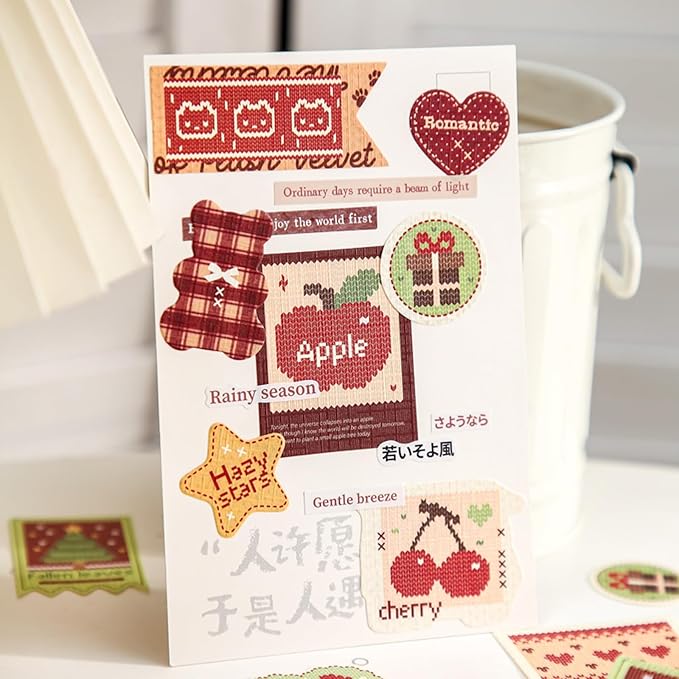 120 Pieces Vintage Stickers Pack with Retro Illustrations for Journaling Scrapbooking Bullet Journal Kawaii DIY Crafts