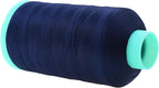 Mandala Crafts Bonded Nylon Thread Dark Blue Heavy Duty Sewing Threads - 2843 YDs Size 46 210D T45 Tex 45 Thread for Leather Jeans Weaving Outdoor Marine Upholstery Threads