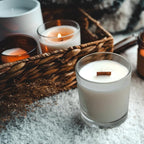 10 OZ Thick Candle Jars for Making Candles 15 Pcs, Empty Jars with Wood Lids for Candle Making, Sample Container, Grey