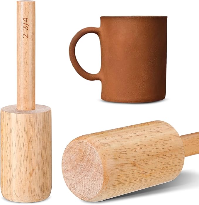 Baderke Cup Pottery Molds, Create Pottery Mug Vases, Cup Molds Crockery Shaping Tool, Assist in Hand Building Crockery Mugs for DIY Ceramic Cup Mug Vase Making(2 3/4'', 13-14 oz)