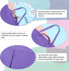 Abbylike 48 x 36 Inch Art Portfolio Bag Large Size Art Supply Bag with Nylon Shoulder Waterproof Poster Board Painting Drawing Sketch Storage Carrying Case for Christmas Artwork Gift(Purple,1 Pcs)