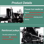 High-Speed Overlock Serger Machine with Stepless Speed Adjustment,250w Motor,3000 SPM,Adjustable Stitch Length and Width,Ideal for Edging,Seaming,and Decorative Stitching Blue