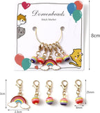 DoreenBeads Stitch Markers for Crocheting and Knitting, Alloy Enamel Crochet Marker Crochet Gifts for Knitting Weaving Sewing Accessories Quilting Jewelry Making