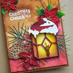 DzIxY Patchwork Christmas Lights Metal Cutting Dies for Card Making Kit Embossing Paper Die Cuts Set Scrapbook Stencils Supplies Machine Templates