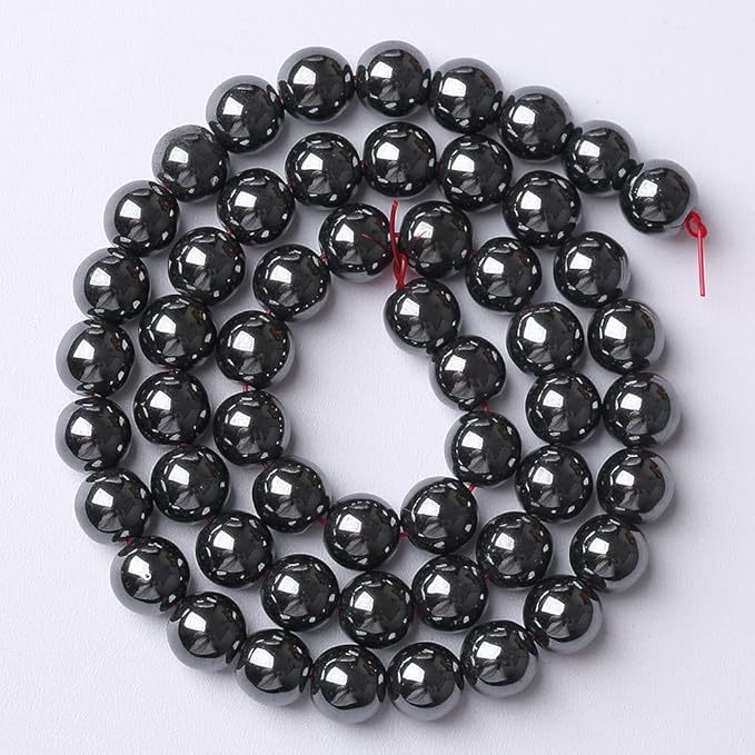 103pcs 4mm AAA Black Hematite Beads Natural Stone Gemstone Round Loose Beads for Jewelry Making DIY Bracelets