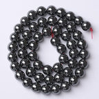 103pcs 4mm AAA Black Hematite Beads Natural Stone Gemstone Round Loose Beads for Jewelry Making DIY Bracelets