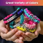 Paracord Bracelet Making Kit with Charms - Art & Craft Gift for Girls Age 8 9 10 11 12 & Teens 13 14 year old. Make Your Own Friendship & Fashion Jewelry for Birthday, Camp & Project Activity