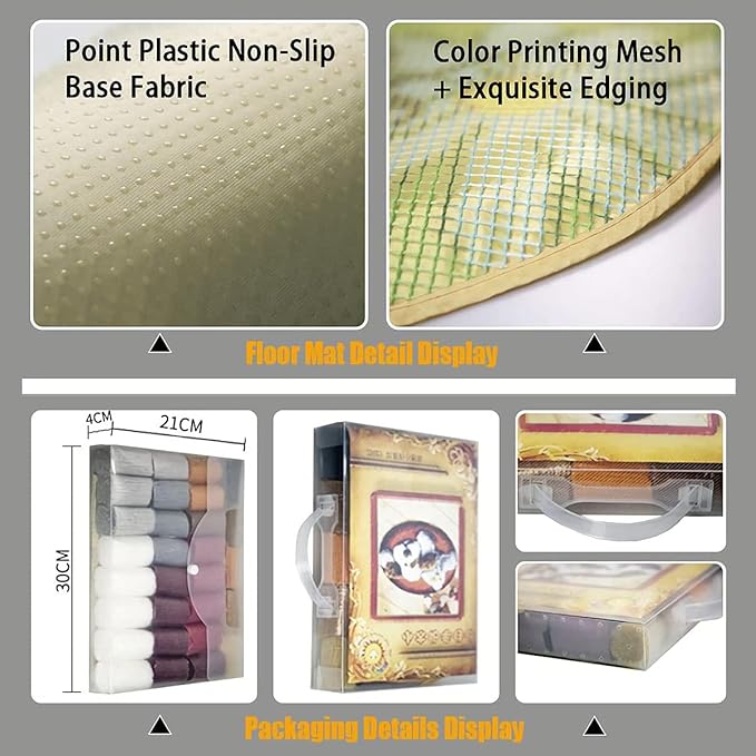 Latch Hook Kits for Adults 20.5 X 15 Inch DIY Needlework Unfinished Crocheting Rug Kit with Color Preprinted Pattern,Zd334