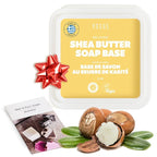 Shea Butter Soap Base - 2Lb Melt and Pour Soap Making Supplies with Organic Shea Butter - No Palm Oil, Vegan, Antioxidant-Rich and Gentle on the Skin - Crafting Recipe Book Included