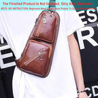 RIVEENY Sling Bag Acrylic Template,Leather Pattern Acrylic Leather Templates for Capacity Crossbody Backpack Casual Motorcycle Chest Bag (AAB-534)