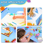 Silicone Painting Station Mat for Kids, Large Silicone Craft Mat with Handle, Silicone Art Mat with Raised Edges for Painting, Jewelry-Making and Crafts Creation, 26x16in, Blue