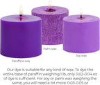 Violet Candle Dye 2oz for Soy Candle Making – Highly Concentrated Candle Wax Dyes – Candle Shop Premium Color Dye Chips for Soy Wax, Beeswax, Paraffin