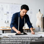 3 Pcs Pattern Weights, Heavy Duty Sewing Weights for Fabric, Secure Pattern Cutting & Tailoring Projects, Black Fabric Cloth Weight Set