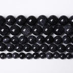90PCS 4mm Starry Blue Sandstone Gemstone Beads Beads Natural Stone Round Loose Beads for Jewelry Making DIY Bracelet Necklace 15" Inch(Blue Sandstone, 4mm)