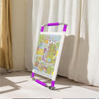 Couple Embroidery Art Embroidery Clip Frame Cross Stitch 4 Slot Presser Heavy Duty Embroidery Bandage Embroidery Frame Needlepoint Frame Embroidery Scroll Frame Embroidery Frames (Purple)