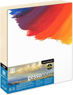 Ampersand Art Supply Gesso Wood Painting Panel: Museum Series Gessobord, 16" x 16", 2" Cradled Profile