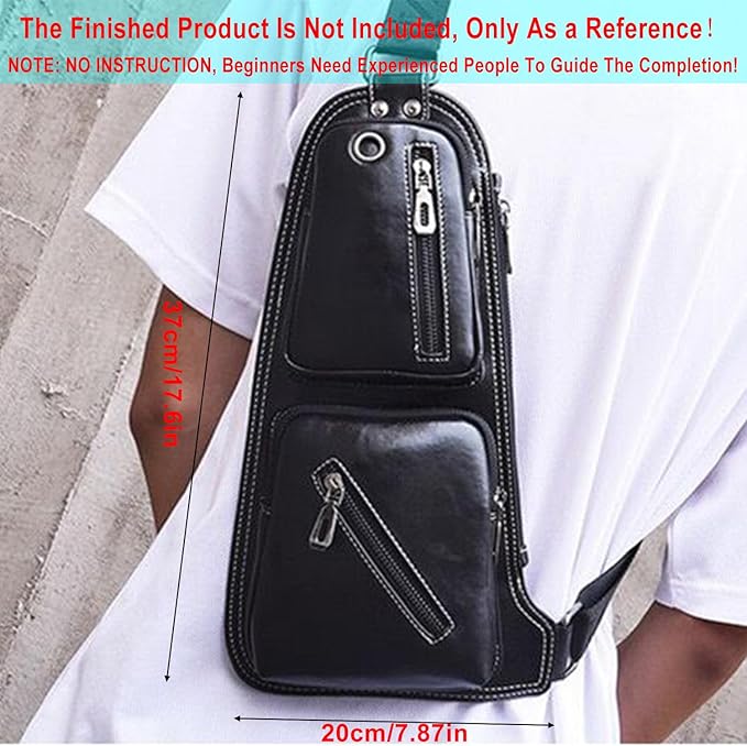 RIVEENY Sling Bag Acrylic Template,Leather Pattern Acrylic Leather Templates for Capacity Crossbody Backpack Casual Motorcycle Chest Bag (AAB-534)