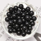 NCB 100pcs Original Natural Stone Beads Gemstone Round Loose Beads 6mm 8mm 10mm (Black Onyx Agate, 10mm 100Beads)