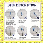 DL-YTG Latch Hook Kits Pillow Apple Crochet Yarn Cushion Colour Pre-Printed Canvas Rug Needlework DIY Pillowcase Hook and Latch Kit Christmas Home Arts Crafts Sofa Decoration 16X16inch